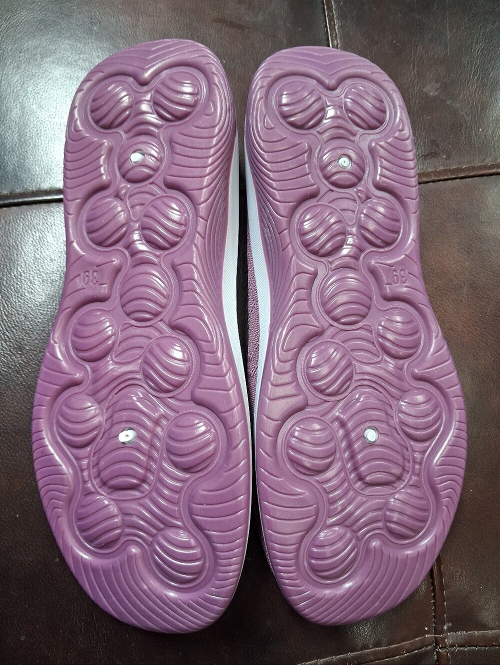 Comfort Knit Slip-On Walking Shoes in Dusty Plum - Picture 4 of 6